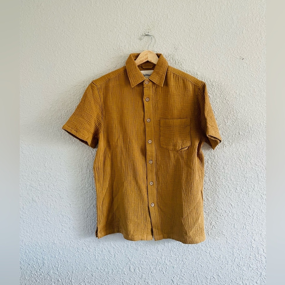 UpWest Mustard Casual Button Down Shirt